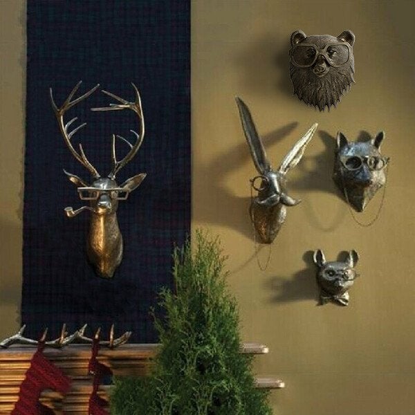 Speelse Dierkop Wanddecoratie - WallCritters