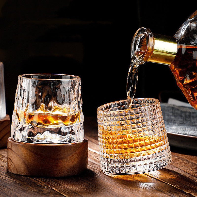 SPINSPIRIT - Rotatable Whiskey Glazen voor een Verfijnde Touch