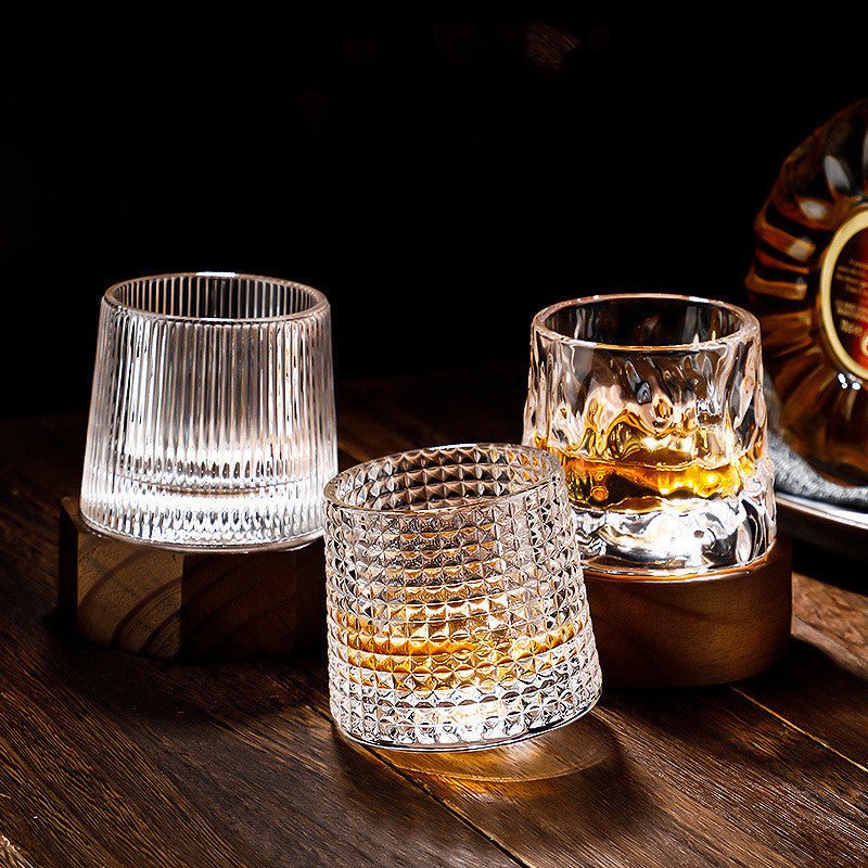SPINSPIRIT - Rotatable Whiskey Glazen voor een Verfijnde Touch