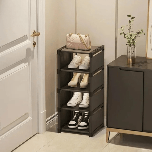 Stapelbaar hoekschoenenrek met ruimtebesparend design voor diverse schoenen