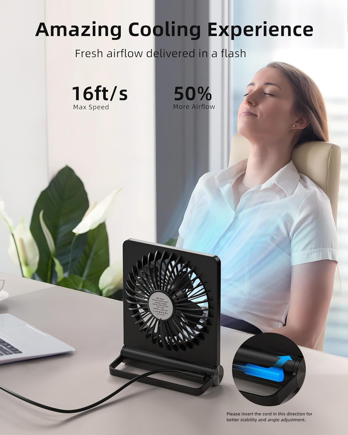 Stark Wind Ultra Stille Kleine Tafelventilator