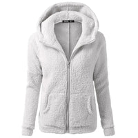Stijlvolle fleece winterjas voor dames met capuchon en ritssluiting