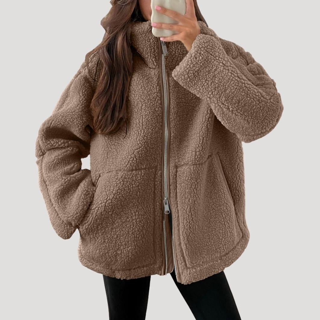 Teddy fleece jas - warm, zacht en comfortabel