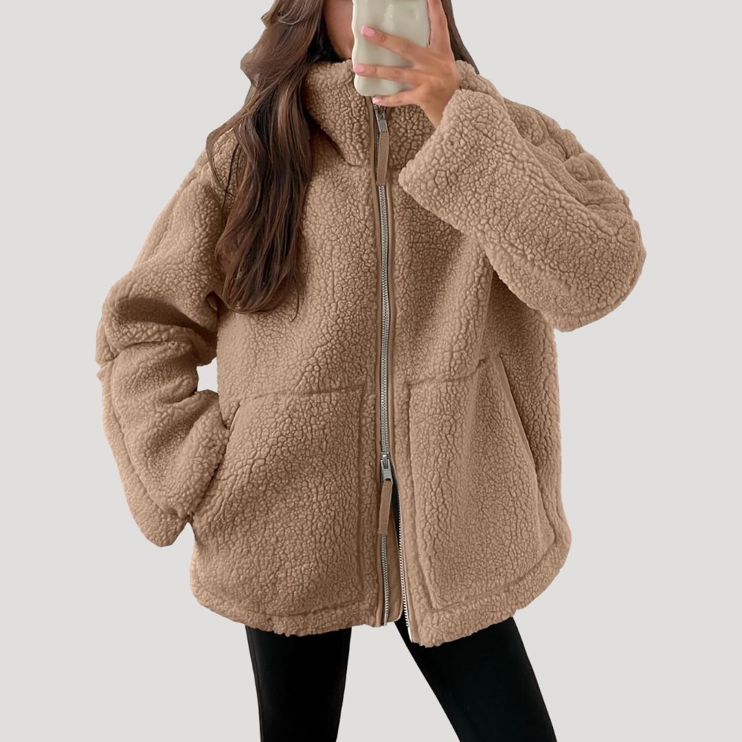Teddy fleece jas - warm, zacht en comfortabel