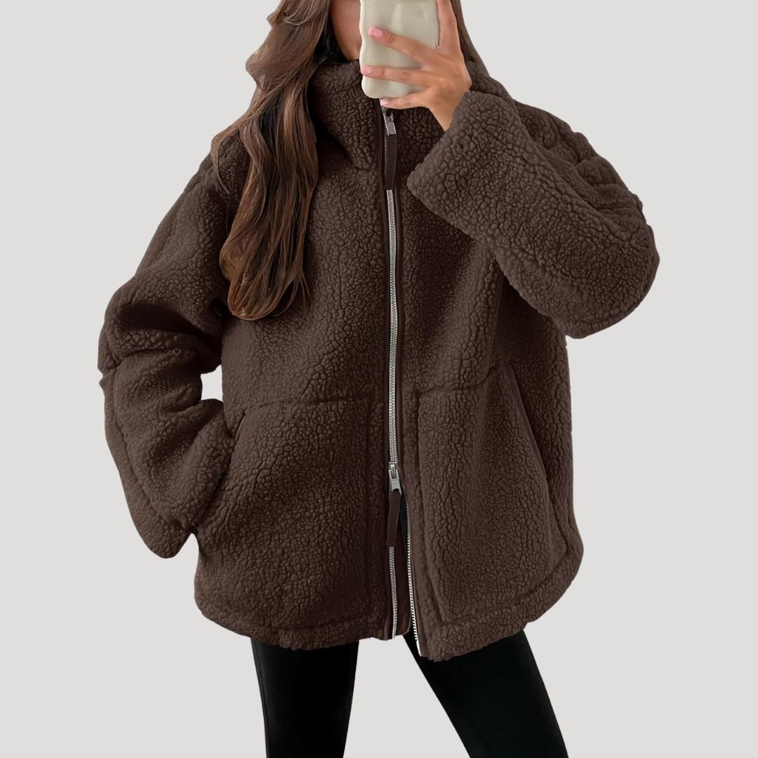 Teddy fleece jas - warm, zacht en comfortabel