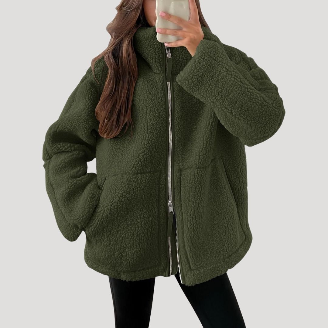 Teddy fleece jas - warm, zacht en comfortabel