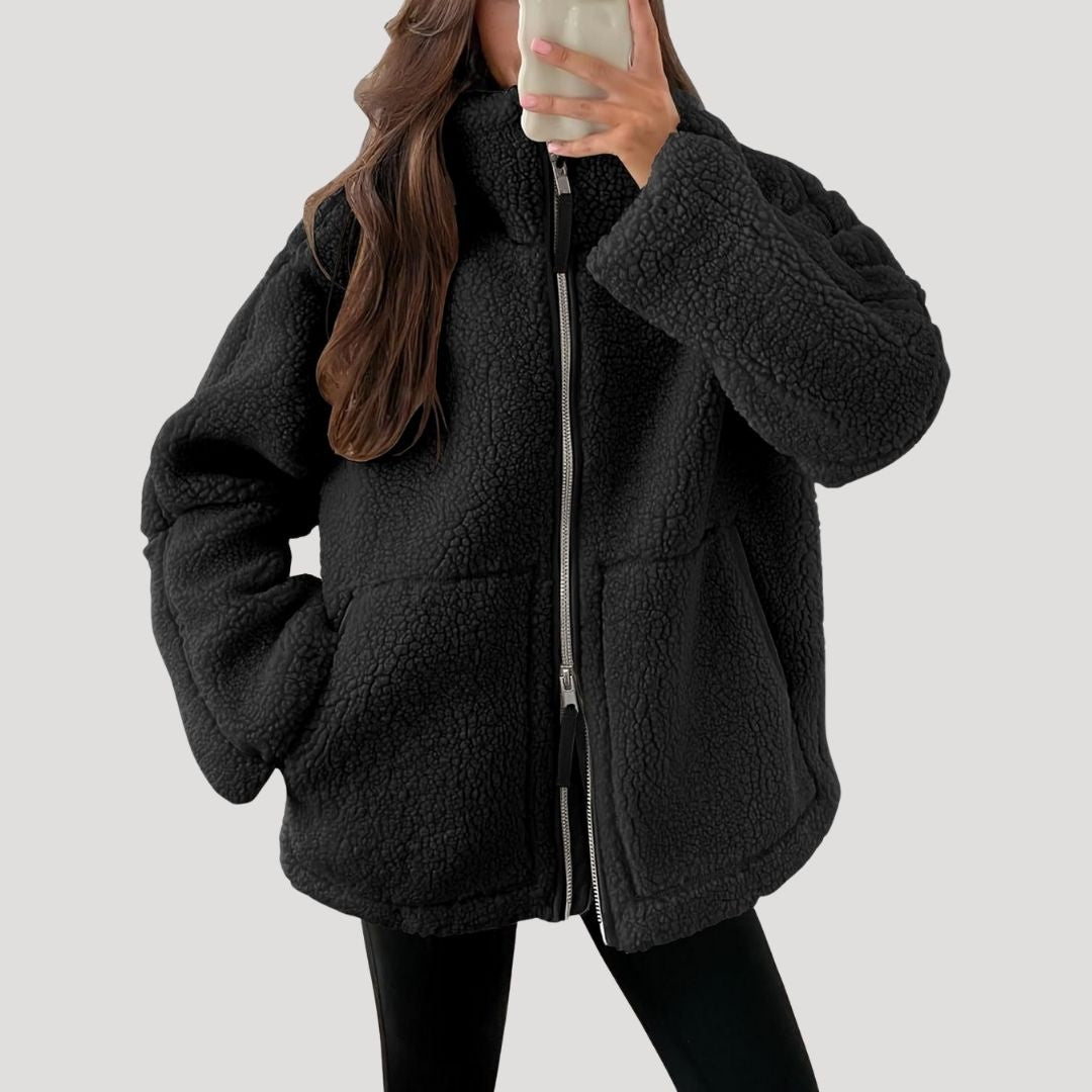 Teddy fleece jas - warm, zacht en comfortabel