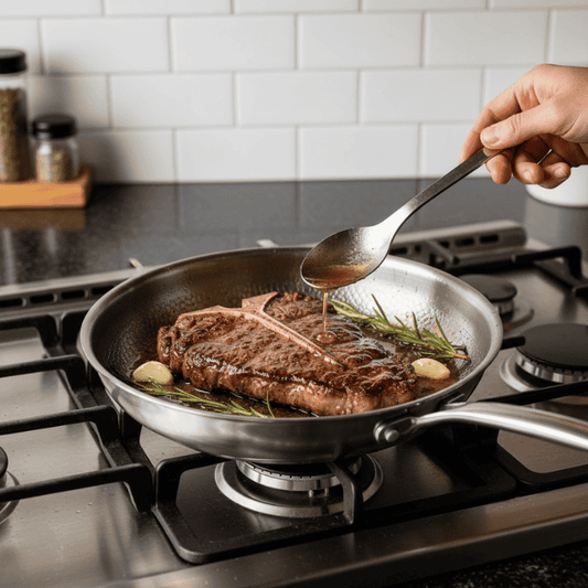 TITANFORGE Premium Pan 2.0 - Krasbestendige Titanium Pan Zonder Coating voor Perfecte Bakresultaten