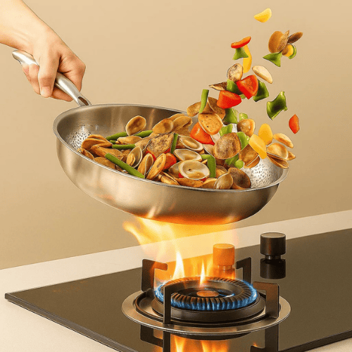 TITANFORGE Premium Pan 2.0 - Krasbestendige Titanium Pan Zonder Coating voor Perfecte Bakresultaten