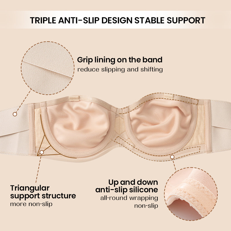 Totaal Ondersteunende Strapless Beha - Super Comfort en Lift