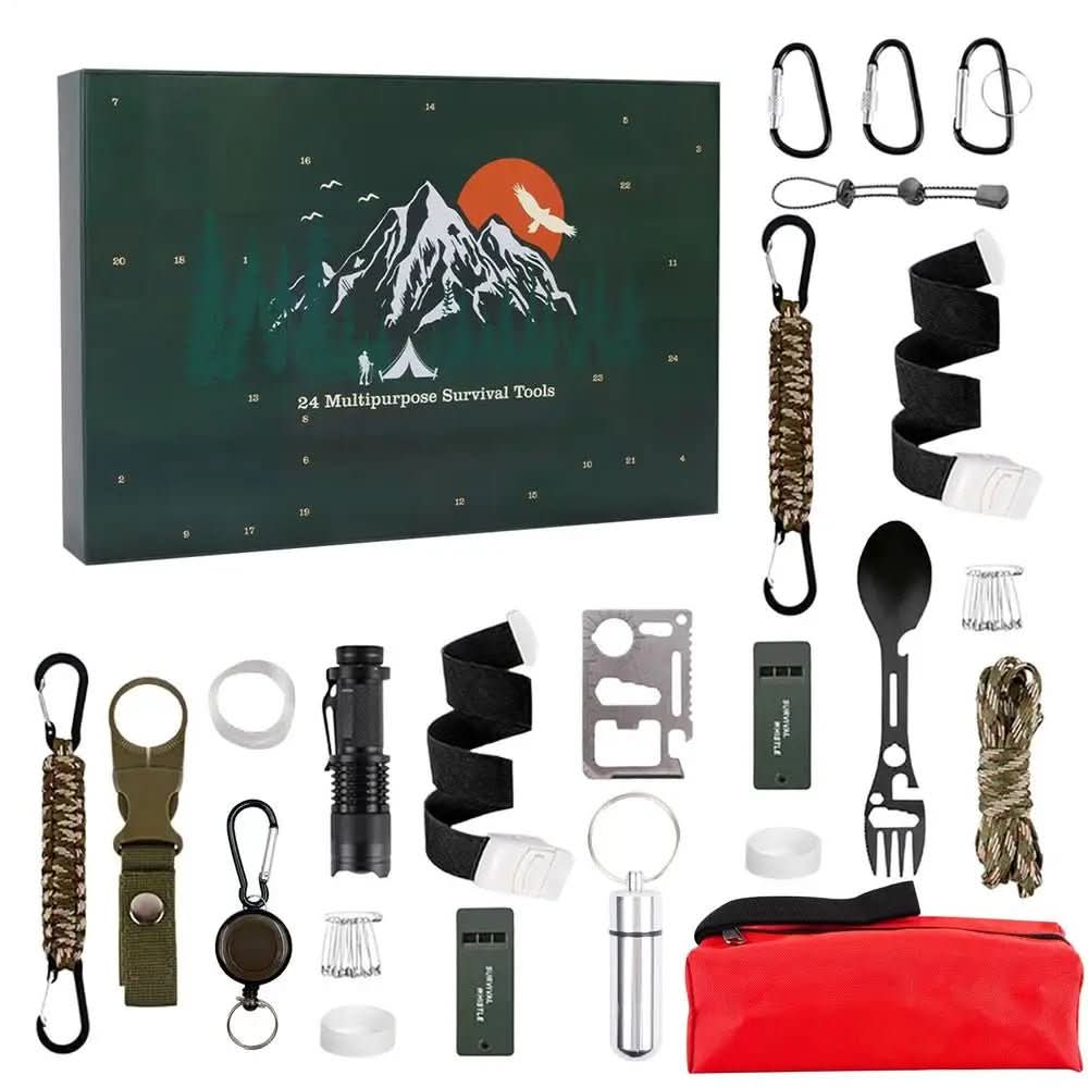 TRAILBOX Adventskalender 2025 – 24 Outdoor Gereedschappen voor Mannen