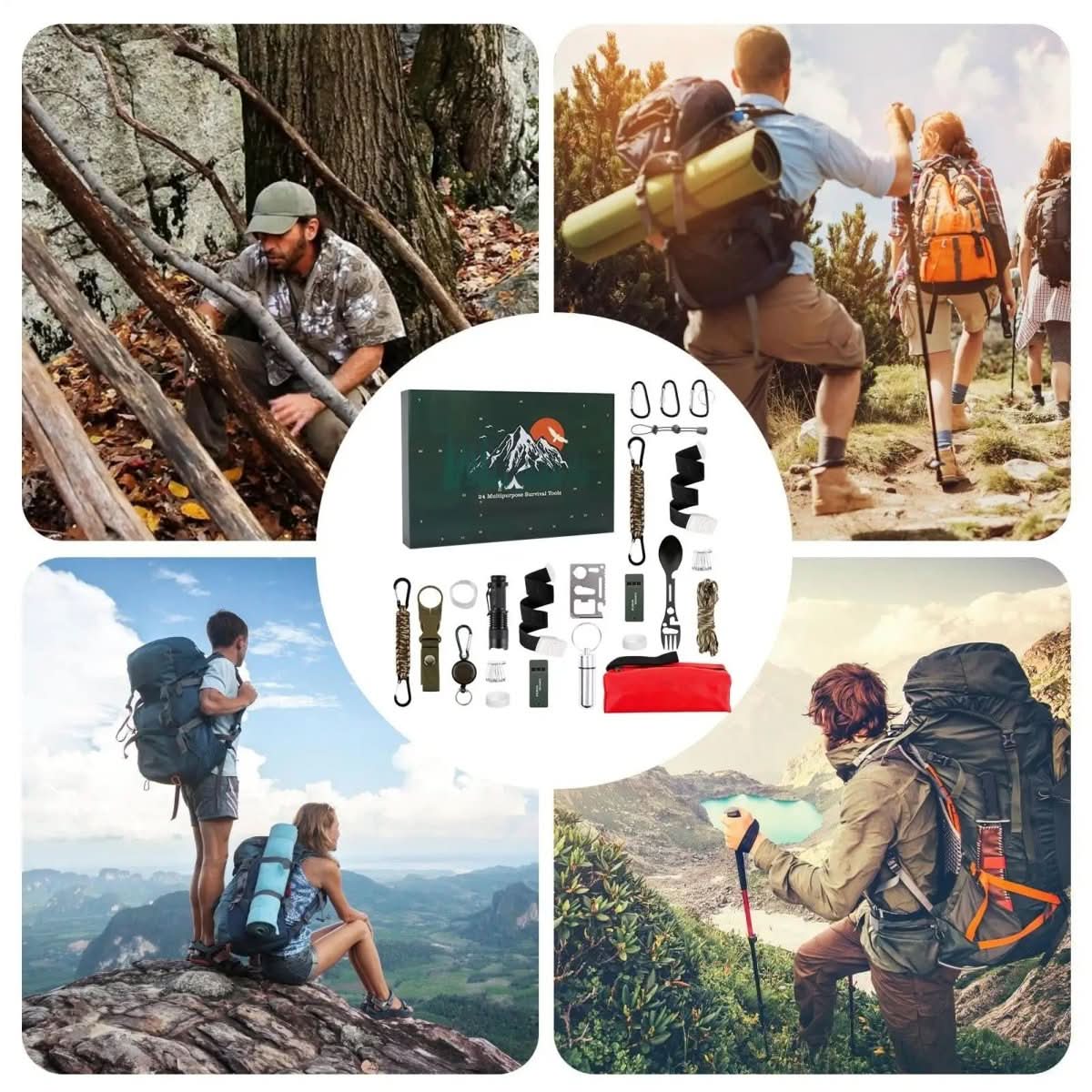 TRAILBOX Adventskalender 2025 – 24 Outdoor Gereedschappen voor Mannen
