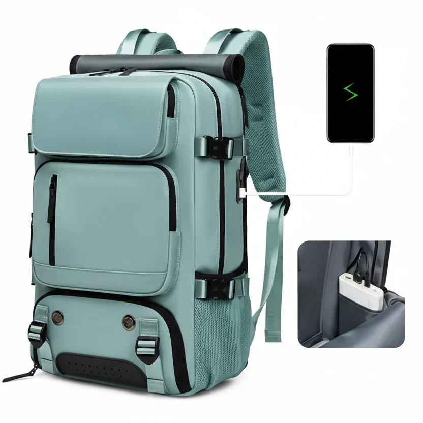 TRAVELMAX Pack - Grote waterdichte reistas met USB-poort