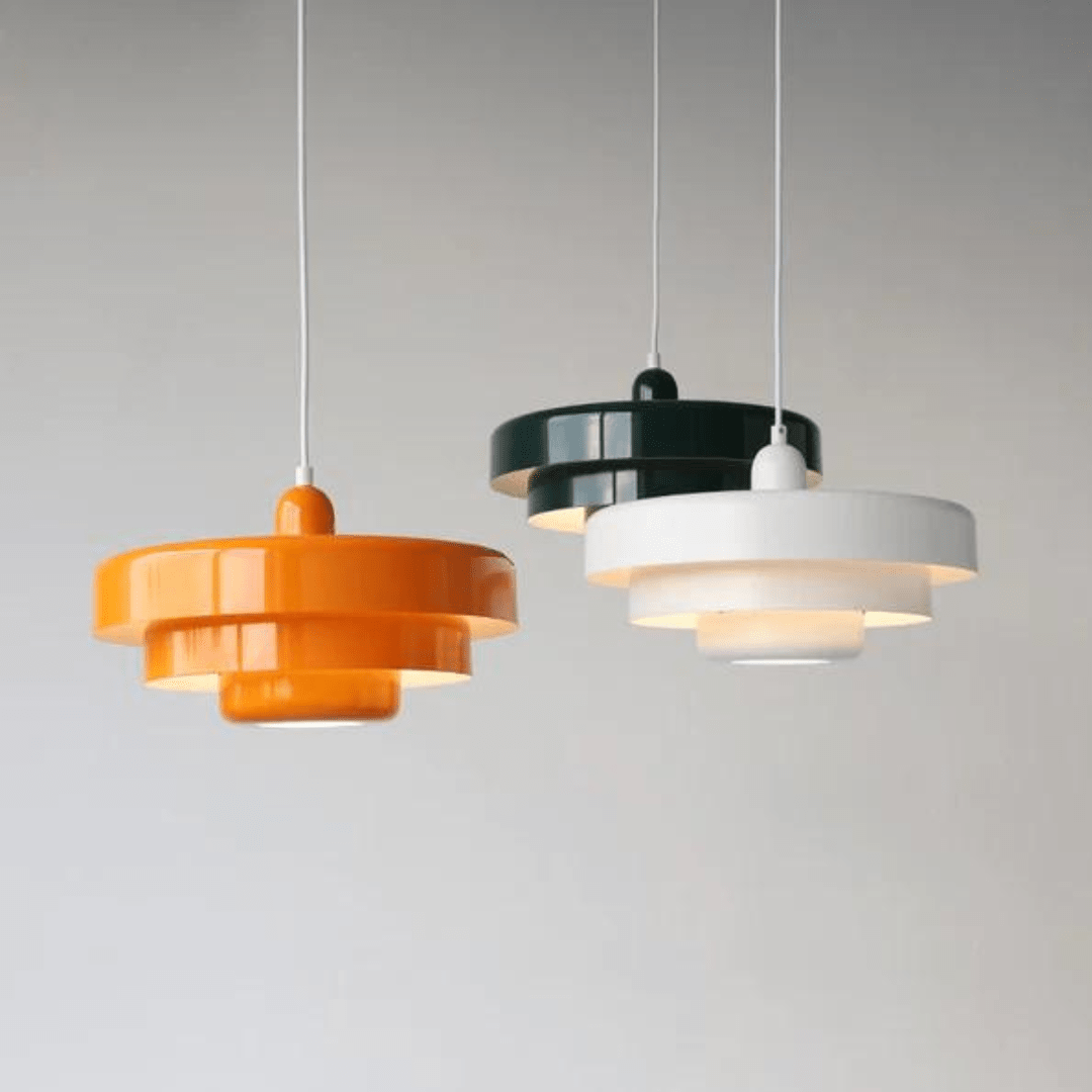 TRILORA – Elegante hanglamp met drie niveaus in macaronkleuren