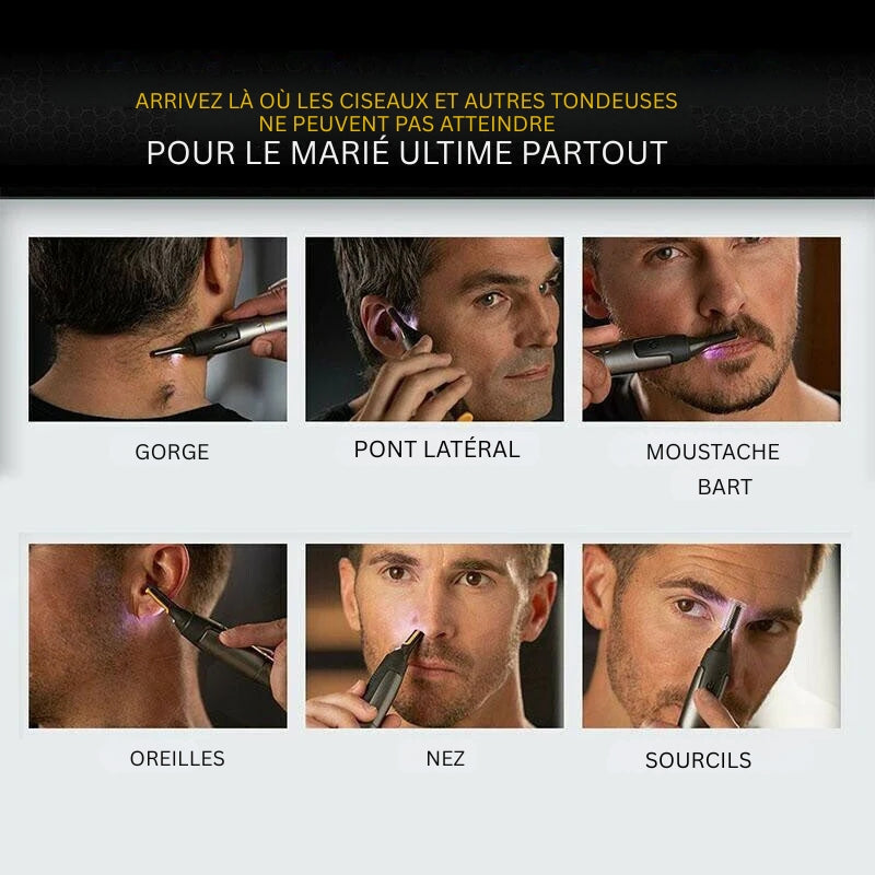 Ultra-Fijne Precisietrimmer voor Baard, Neus en Wenkbrauwen