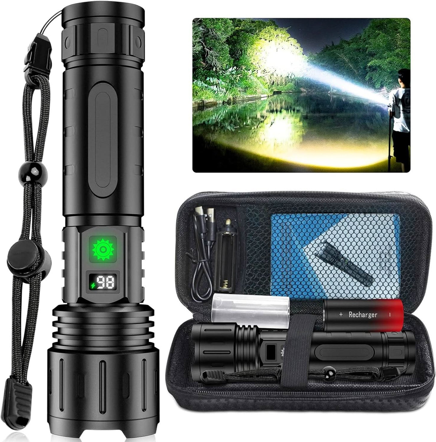 ULTRABEAM - LED Zaklamp voor Dagelijks Gebruik en Buitensportactiviteiten