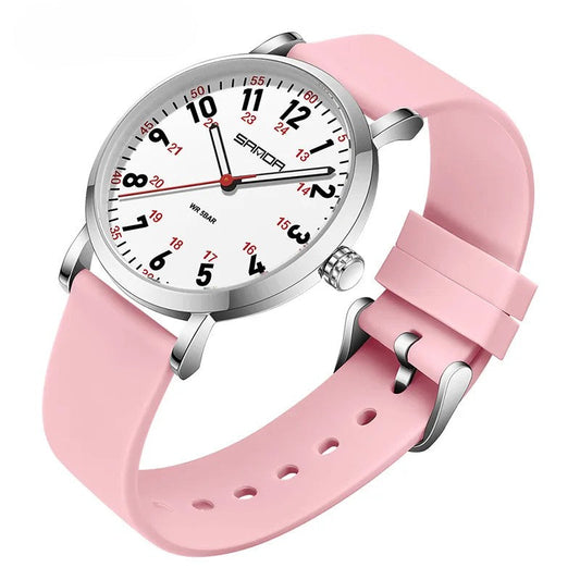 Unisex waterdicht horloge voor zorgverleners met goed leesbare wijzerplaat