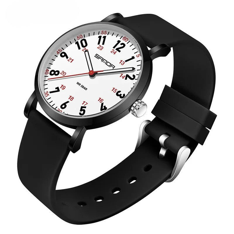 Unisex waterdicht horloge voor zorgverleners met goed leesbare wijzerplaat
