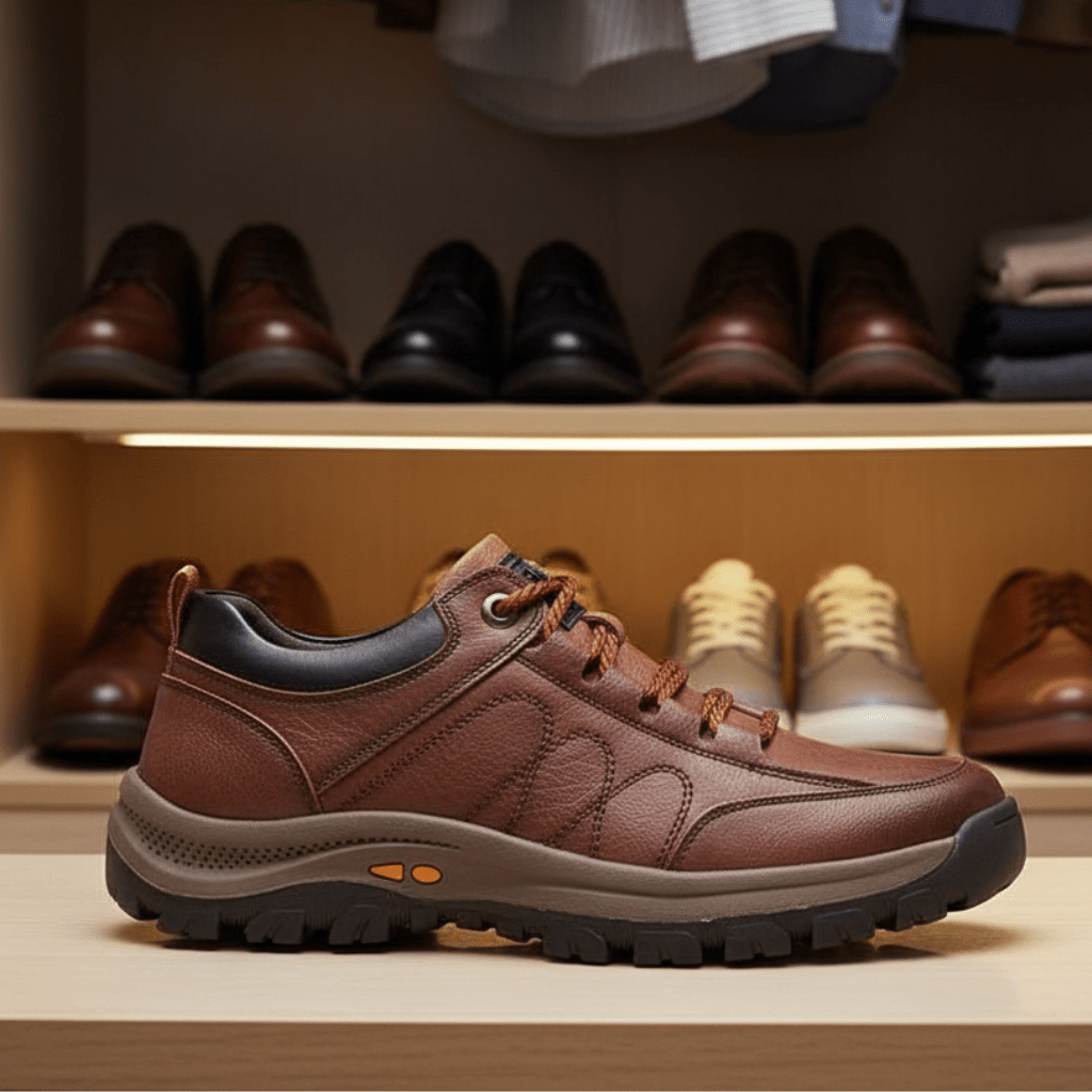 URBANSOLE – Casual Heren Leren Schoenen voor Comfort en Bescherming de Hele Dag