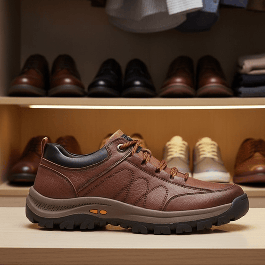 URBANSOLE – Casual Heren Leren Schoenen voor Comfort en Bescherming de Hele Dag