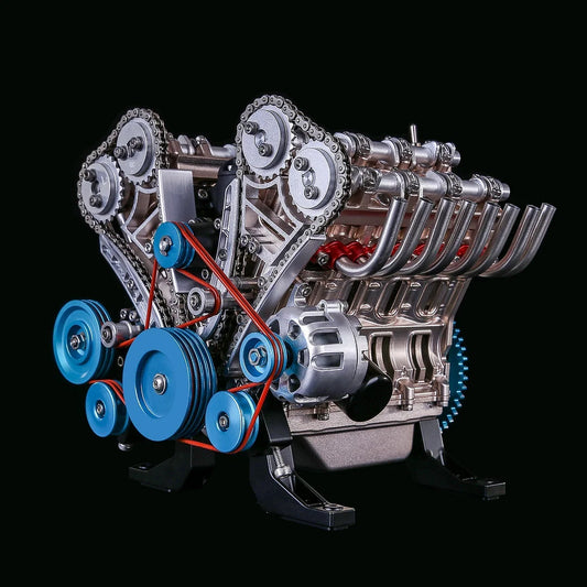 V8 Legacy Engine Decor | Een Tijdloze Eerbetoon aan de Legendarische V8 Motor in een Elegante Decoratieve Vorm.