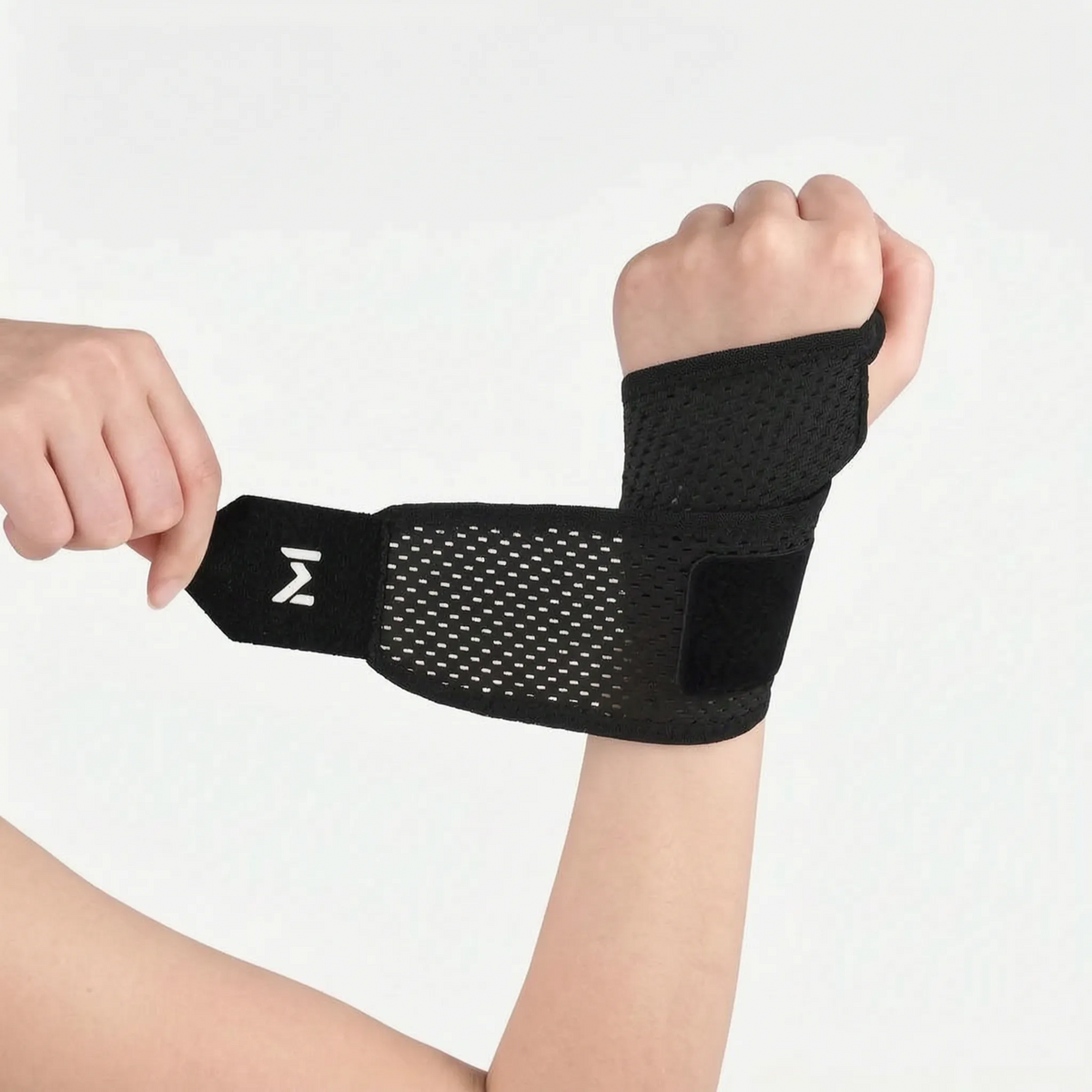 Verstelbare polsbandage met wikkelband