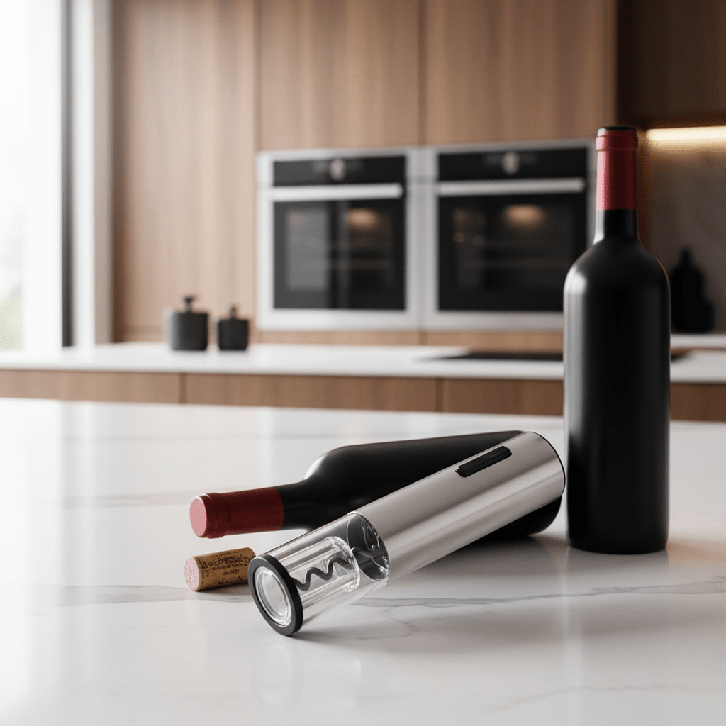 VINOLUX – 4-in-1 Elektrische Wijnopener voor Moeiteloos Openen en Serveren