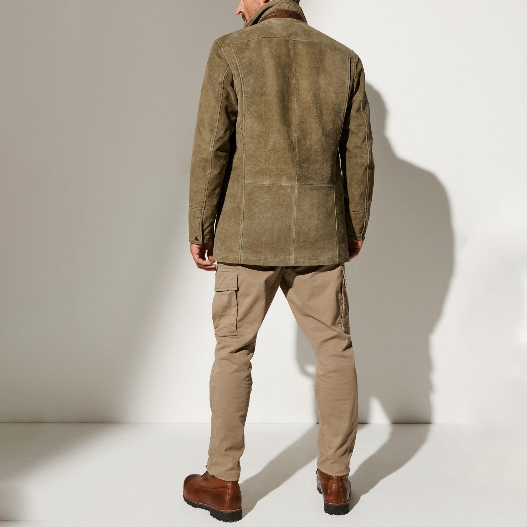 Vintage Suède Herenjas met Voering – Noam