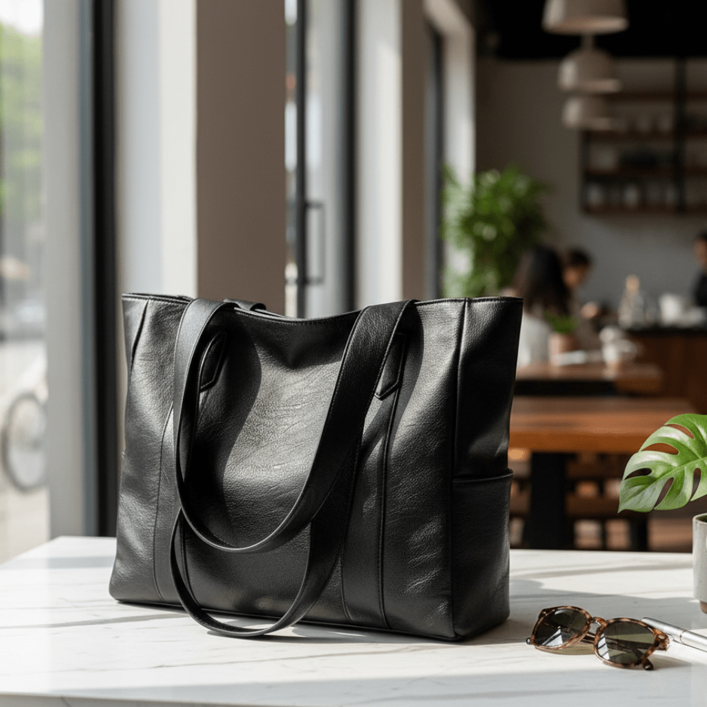 VINTARIS – Elegante leren schoudertas met retro uitstraling en gladde afwerking