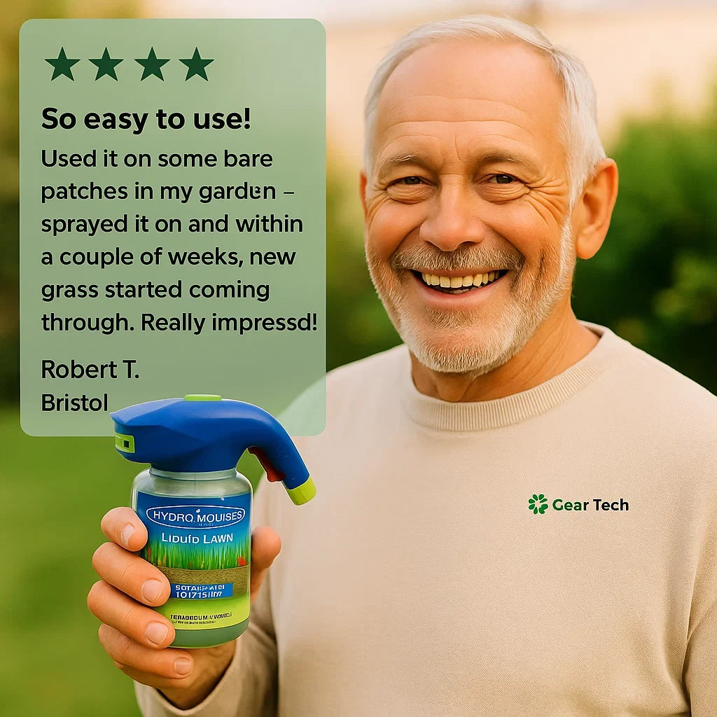 Vloeibaar Graszaad Hydro Mousse Spray | Eenvoudig Aan te Brengen voor Kale Plekken in het Gazon & Veelbetreden Zones