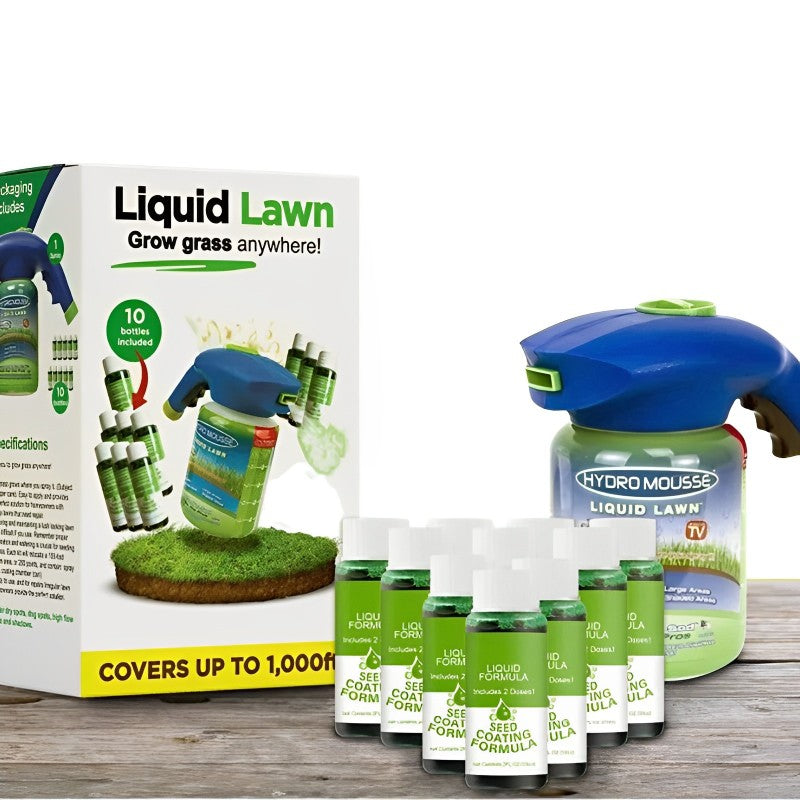 Vloeibaar Graszaad Hydro Mousse Spray | Eenvoudig Aan te Brengen voor Kale Plekken in het Gazon & Veelbetreden Zones