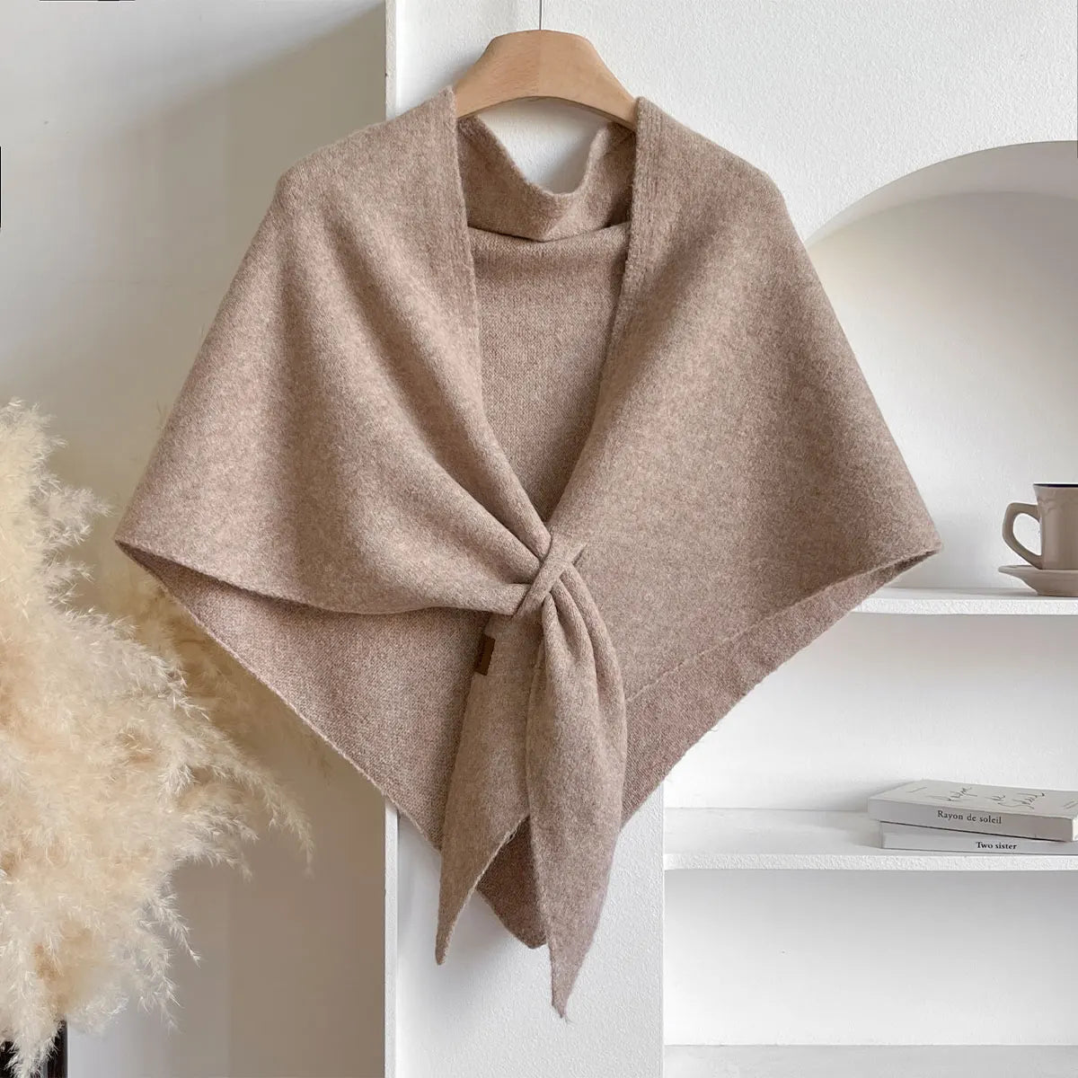 Vrouwen Driehoekige Wol Sjaal voor Herfst en Winter