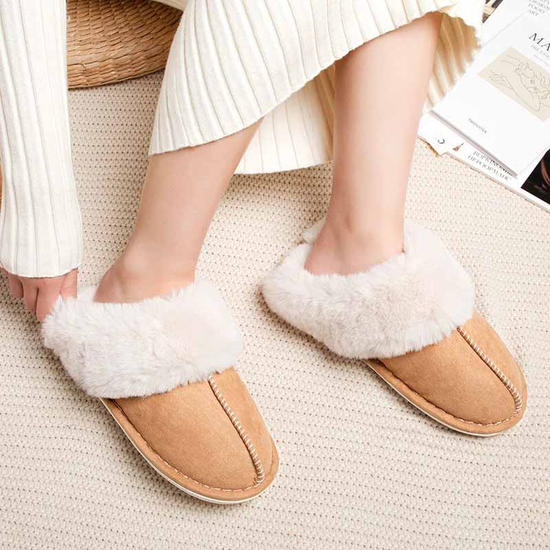 Warm gevoerde Slippers met Zachte Voering en Antislip Zool