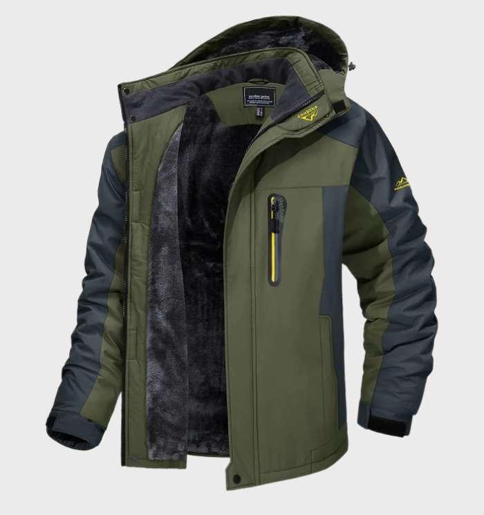 Warme en waterdichte fleece jas met capuchon voor heren