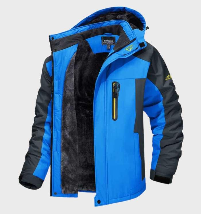 Warme en waterdichte fleece jas met capuchon voor heren