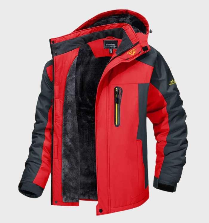 Warme en waterdichte fleece jas met capuchon voor heren
