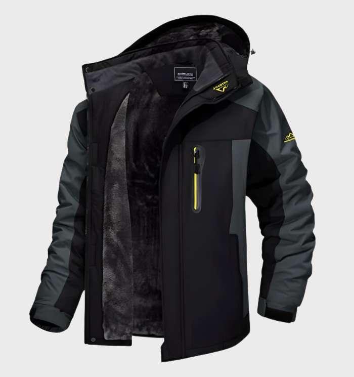 Warme en waterdichte fleece jas met capuchon voor heren
