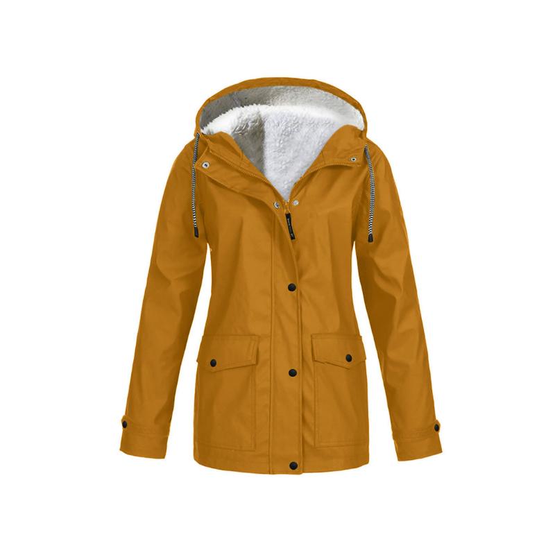 Warme waterdichte dameswinterjas met ritssluiting