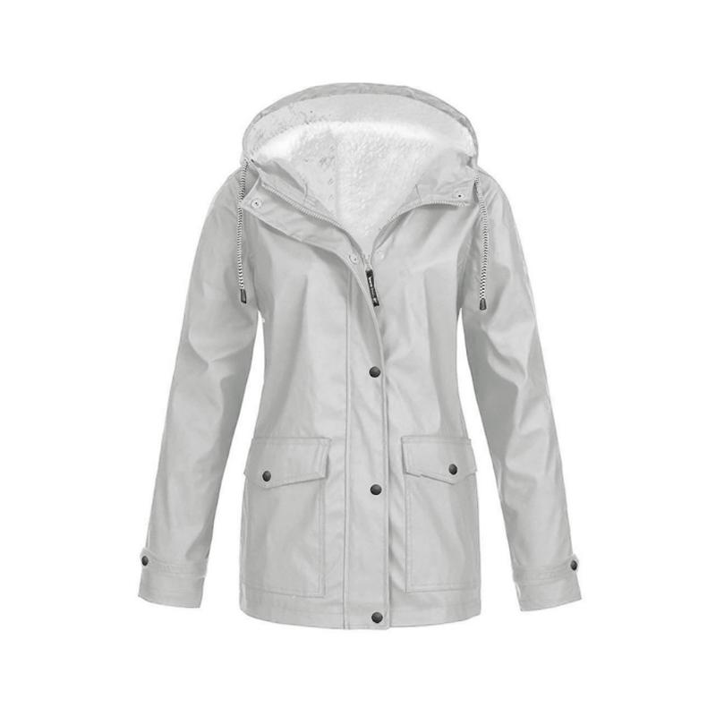 Warme waterdichte dameswinterjas met ritssluiting