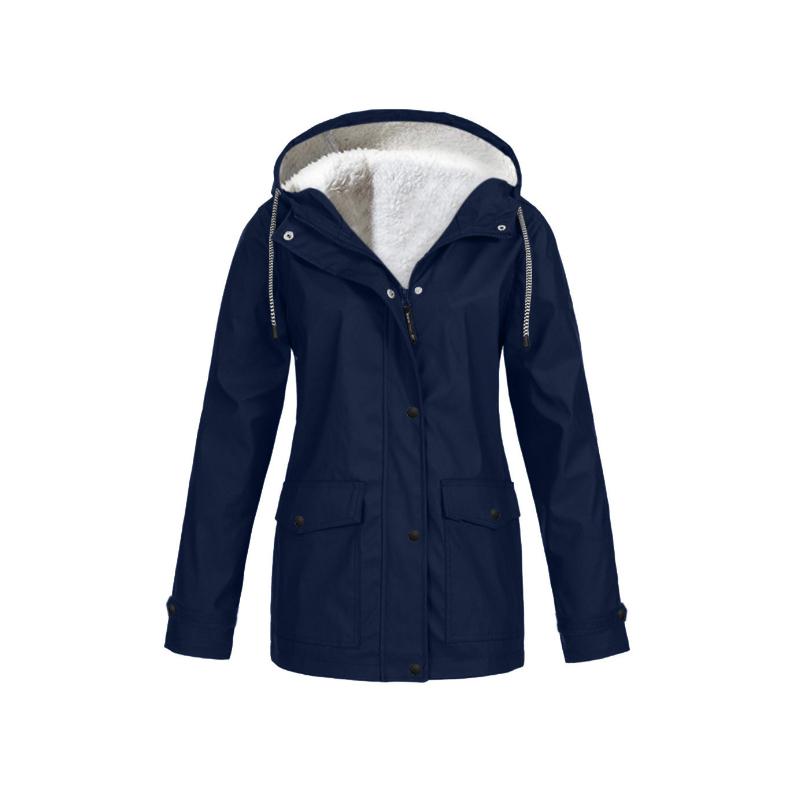 Warme waterdichte dameswinterjas met ritssluiting