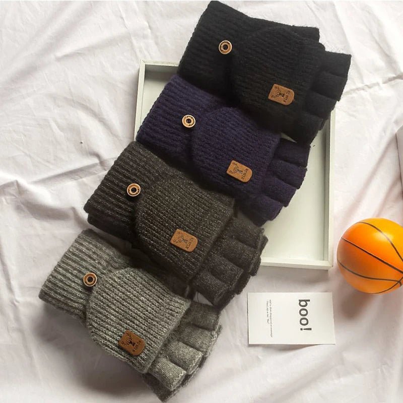 WARMTOUCH – Winter Halvinger Handschoenen met Touchscreen Functie & Zacht Brei Ontwerp