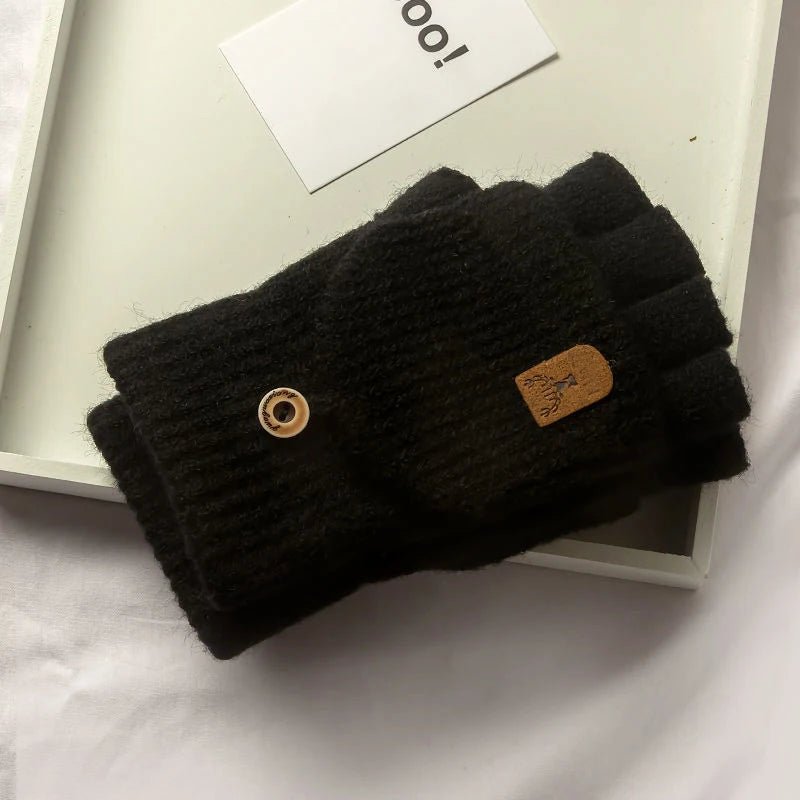 WARMTOUCH – Winter Halvinger Handschoenen met Touchscreen Functie & Zacht Brei Ontwerp