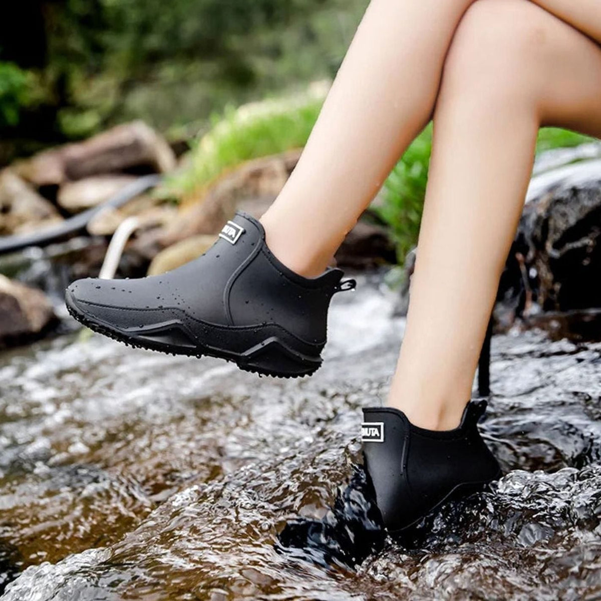 Waterdichte chelsea regenlaarzen voor dames - Outdoor instaplaarzen