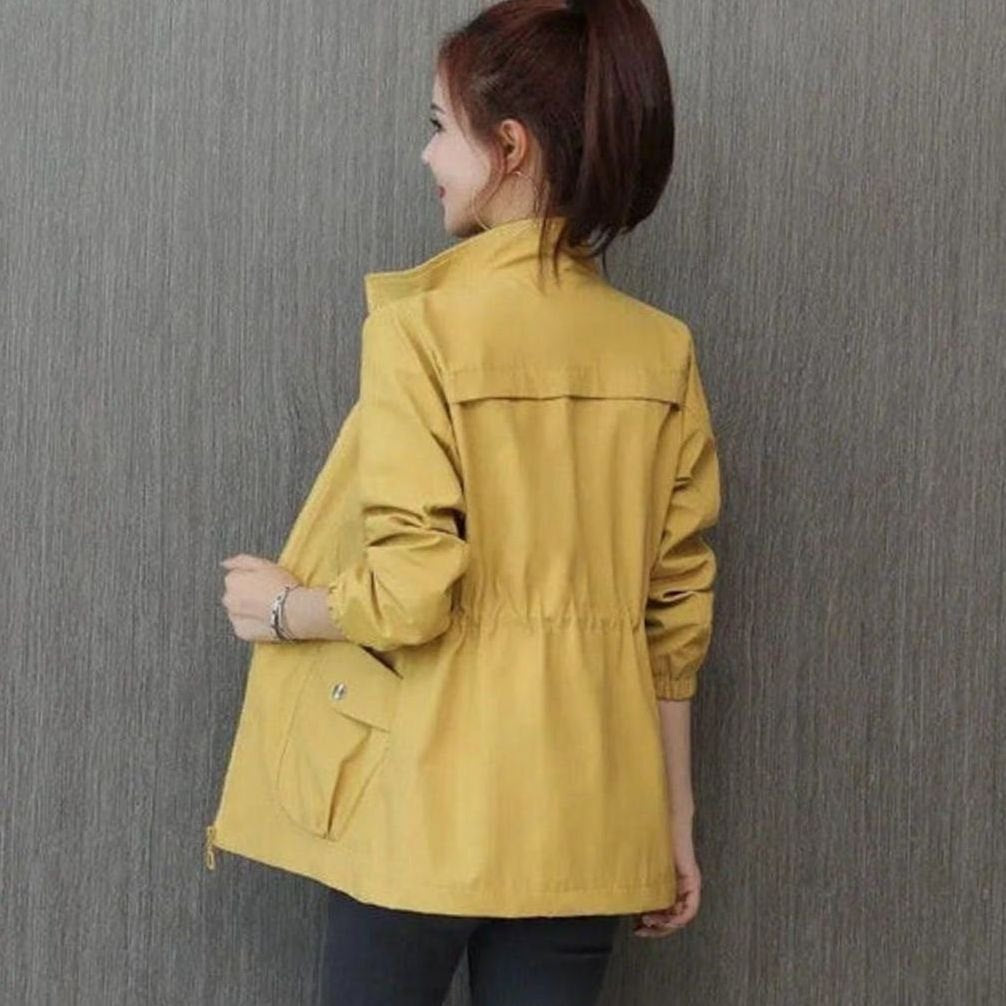 Waterdichte dames-trenchcoat met ritssluiting en relaxte pasvorm