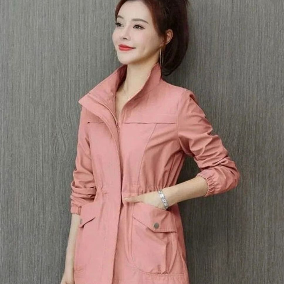 Waterdichte dames-trenchcoat met ritssluiting en relaxte pasvorm