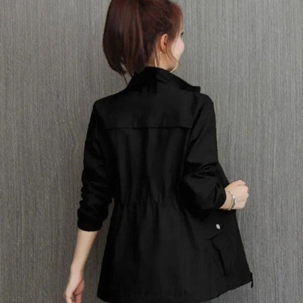Waterdichte dames-trenchcoat met ritssluiting en relaxte pasvorm
