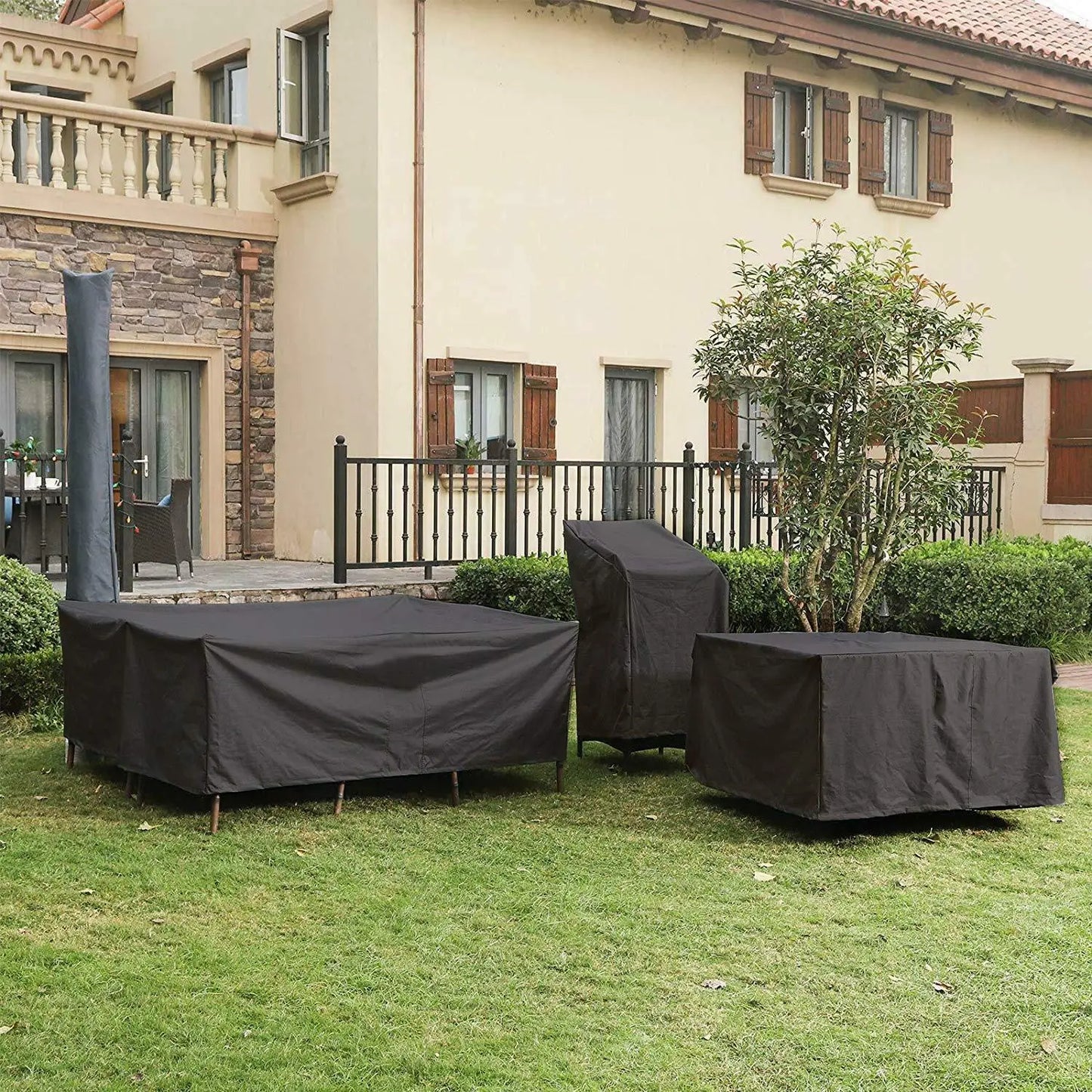 Waterdichte Meubelhoes voor de Tuin Zwarte Polyester