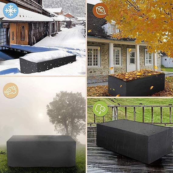 Waterdichte Meubelhoes voor de Tuin Zwarte Polyester