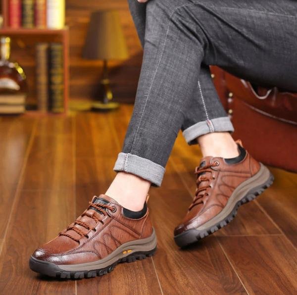 Waterdichte orthopedische leren ondersteunende schoenen