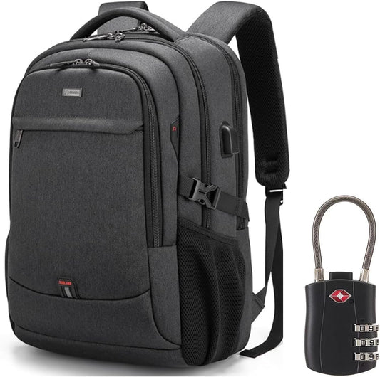 Waterdichte Reis Laptop Rugzak met USB Poort & Georganiseerde Opslag
